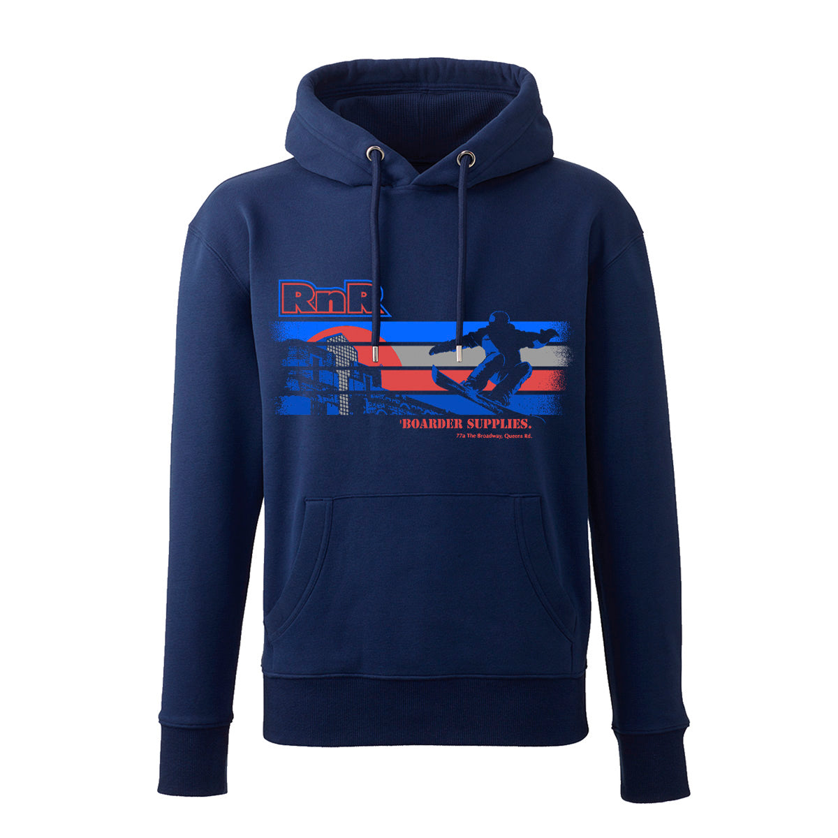 トップス ENNOY BORDER HOODIE SWEAT (NAVY) XL Rn'R Boarder Supplies Hoodie (Navy) – Made in Watford